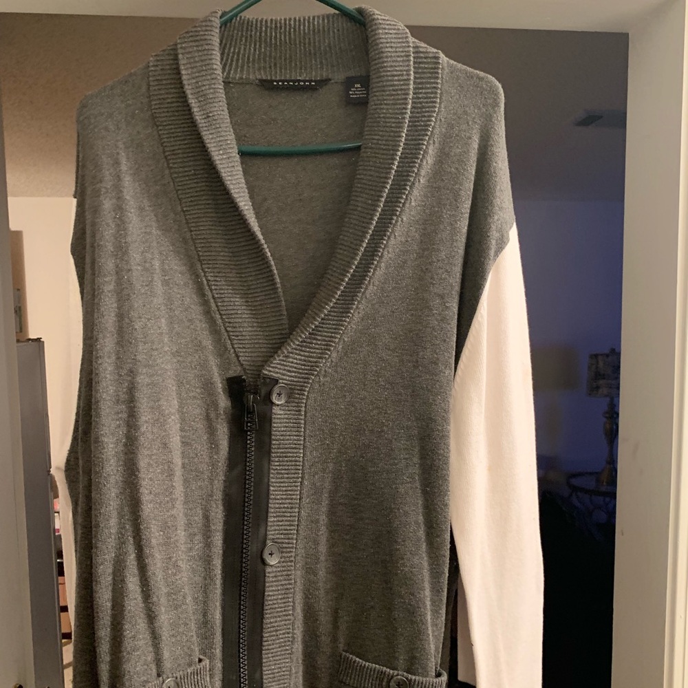 Sean John grey cardigan
